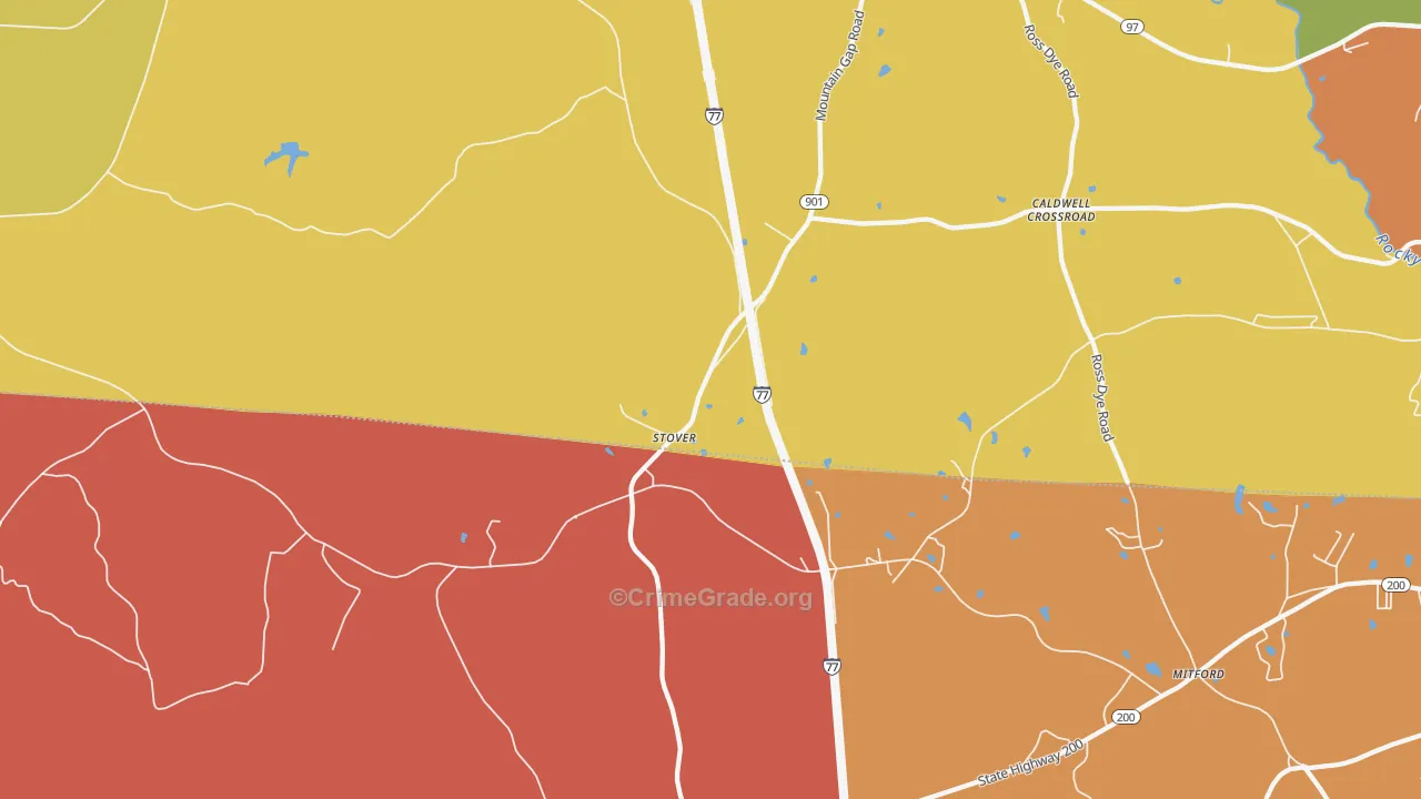 Stover, SC Map of Murder Rates