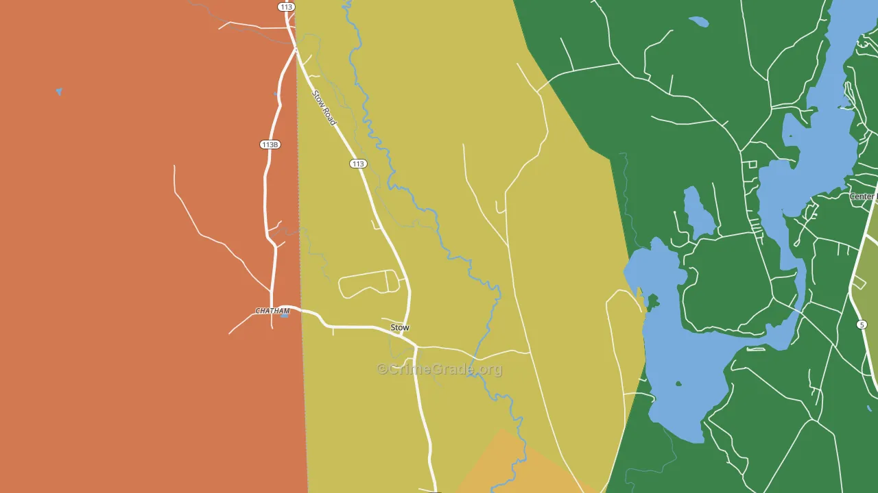 Stow, ME Map of Murder Rates