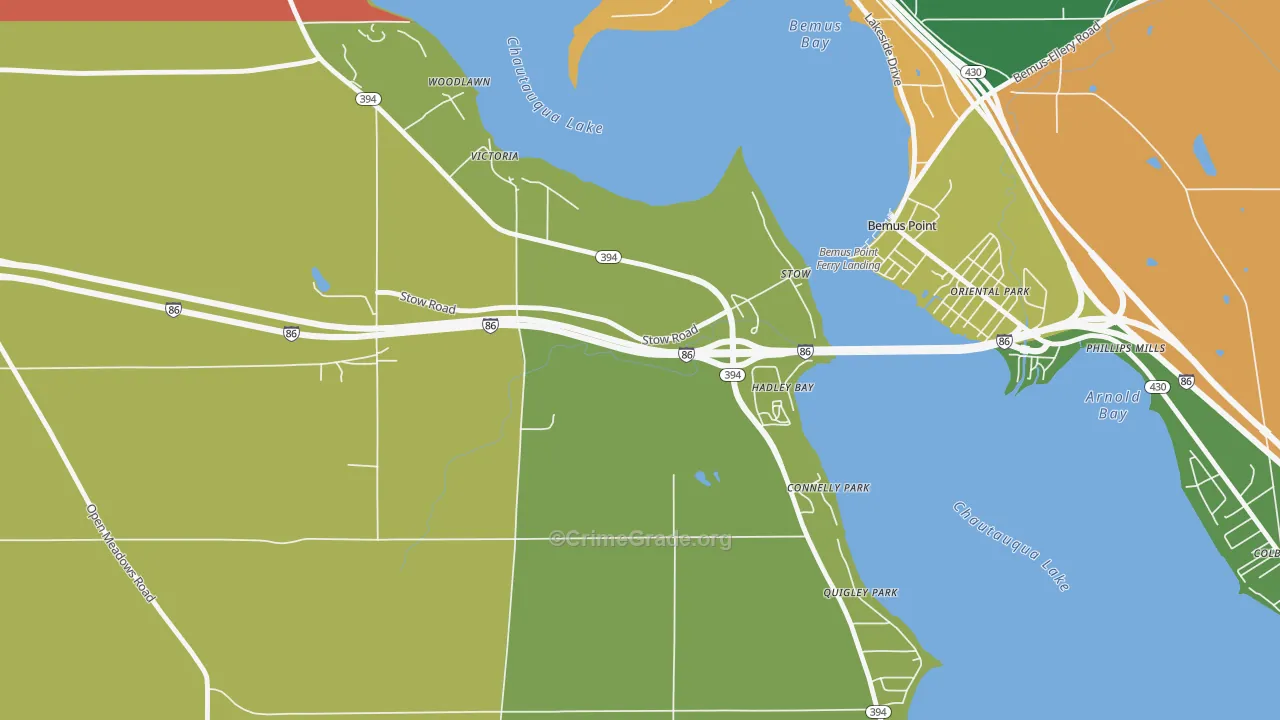 Stow, NY Map of Murder Rates