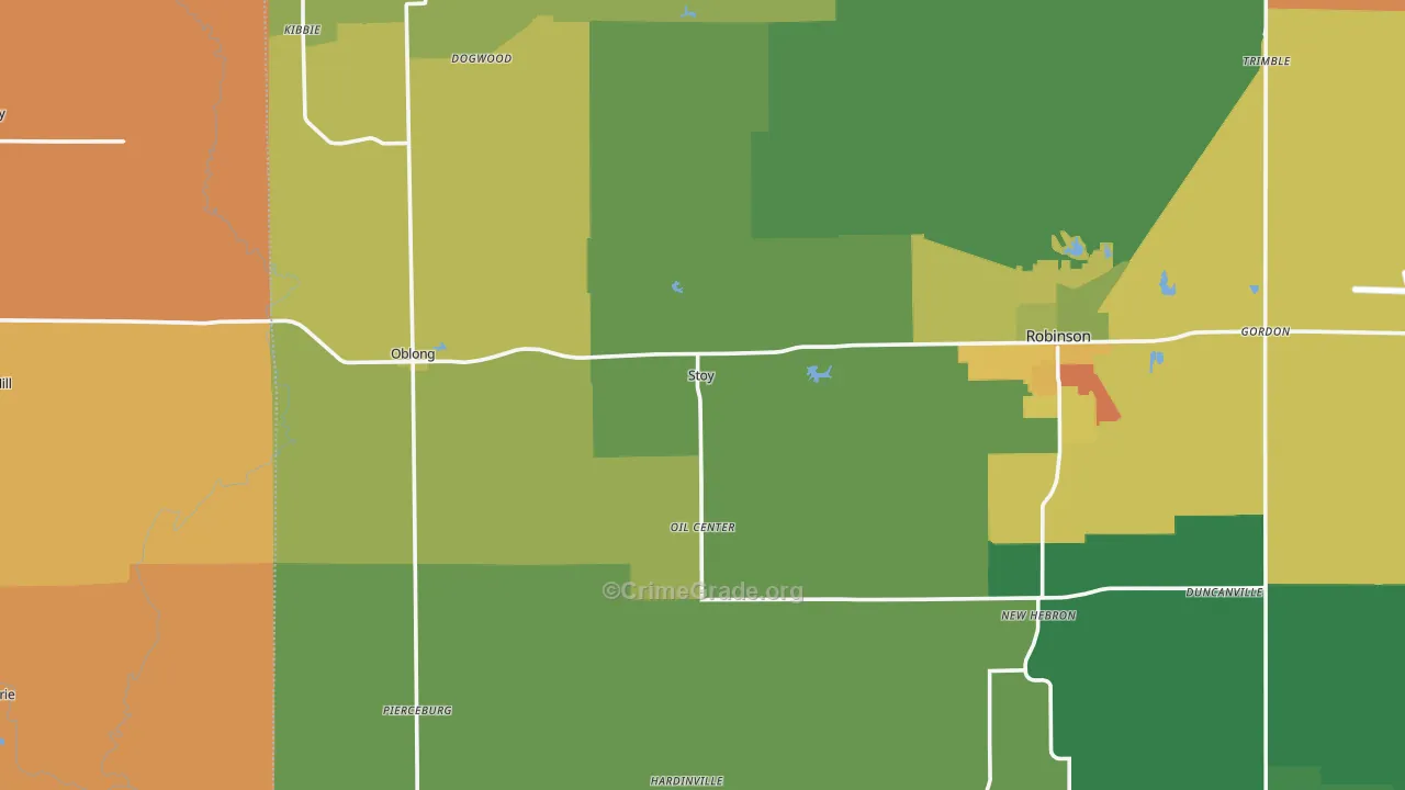 Stoy, IL Map of Murder Rates
