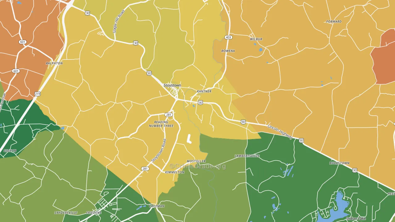 Stoystown, PA Map of Murder Rates