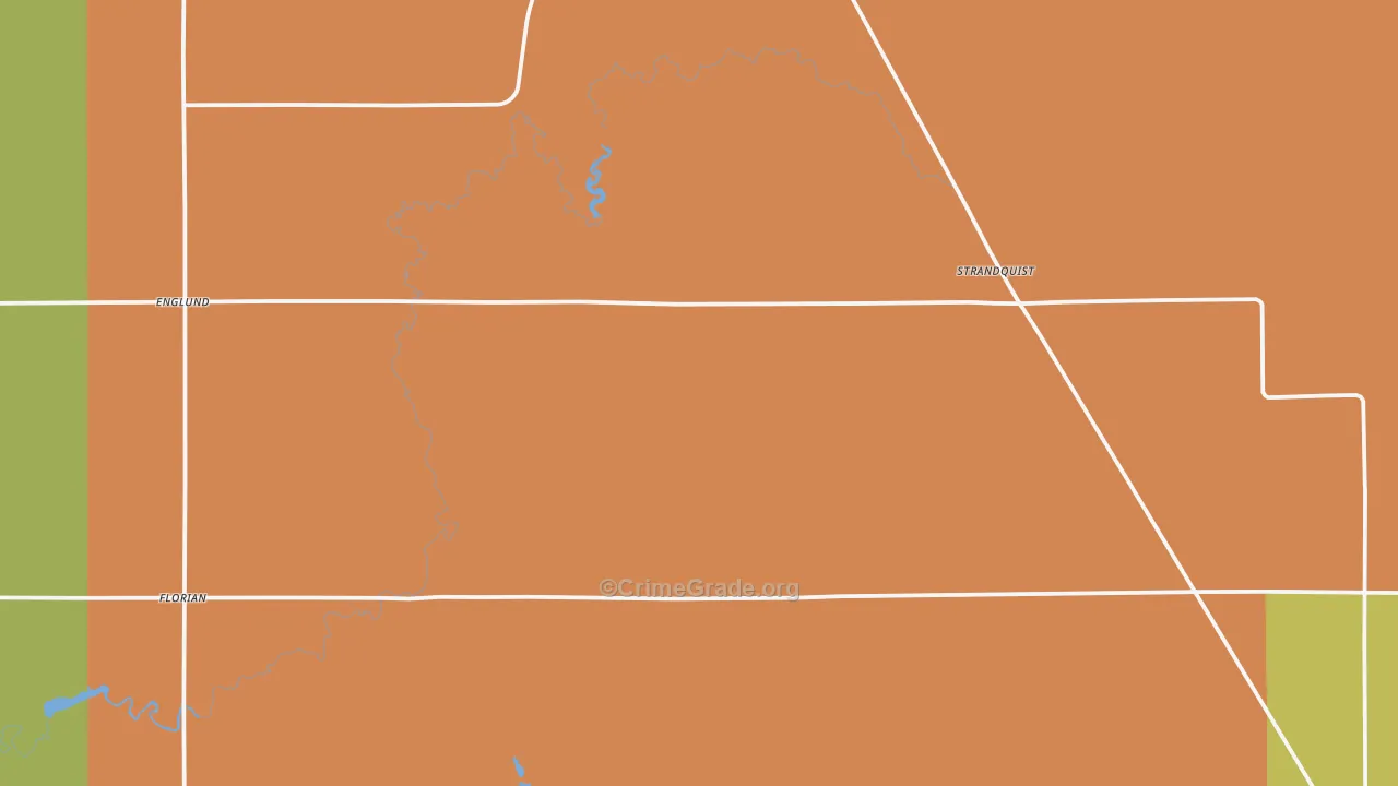 Strandquist, MN Map of Murder Rates