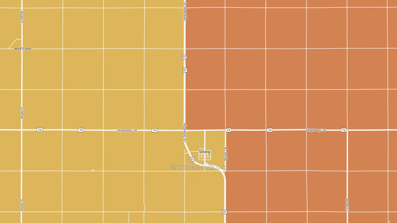 Strang, NE Map of Murder Rates