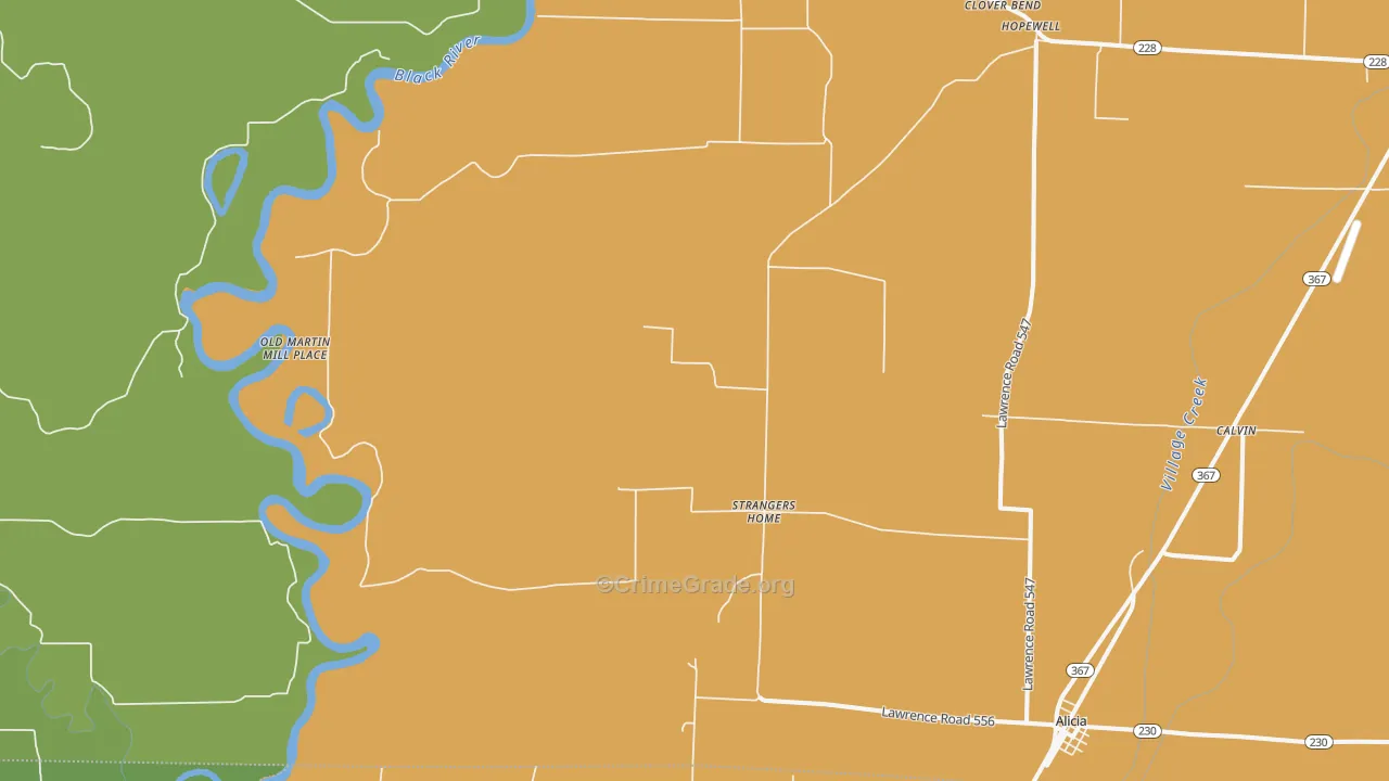 Strangers Home, AR Map of Murder Rates