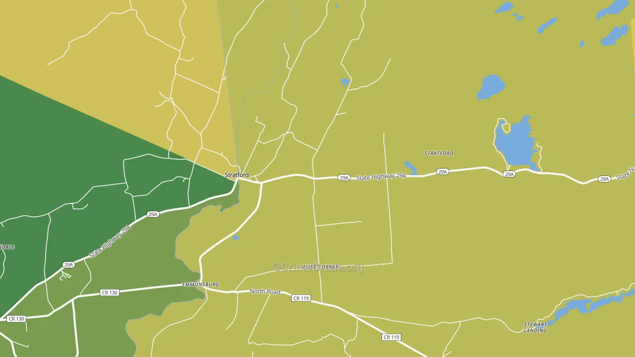 Stratford, NY Map of Murder Rates