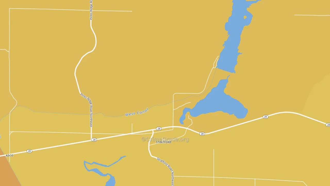 Stratford, WA Map of Murder Rates