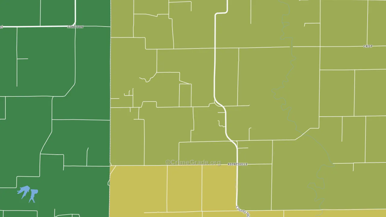 Stratton, IL Map of Murder Rates
