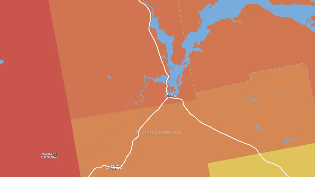 Stratton, ME Map of Murder Rates