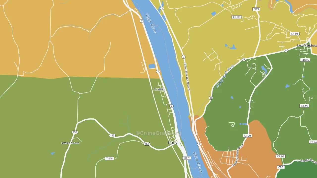 Stratton, OH Map of Murder Rates