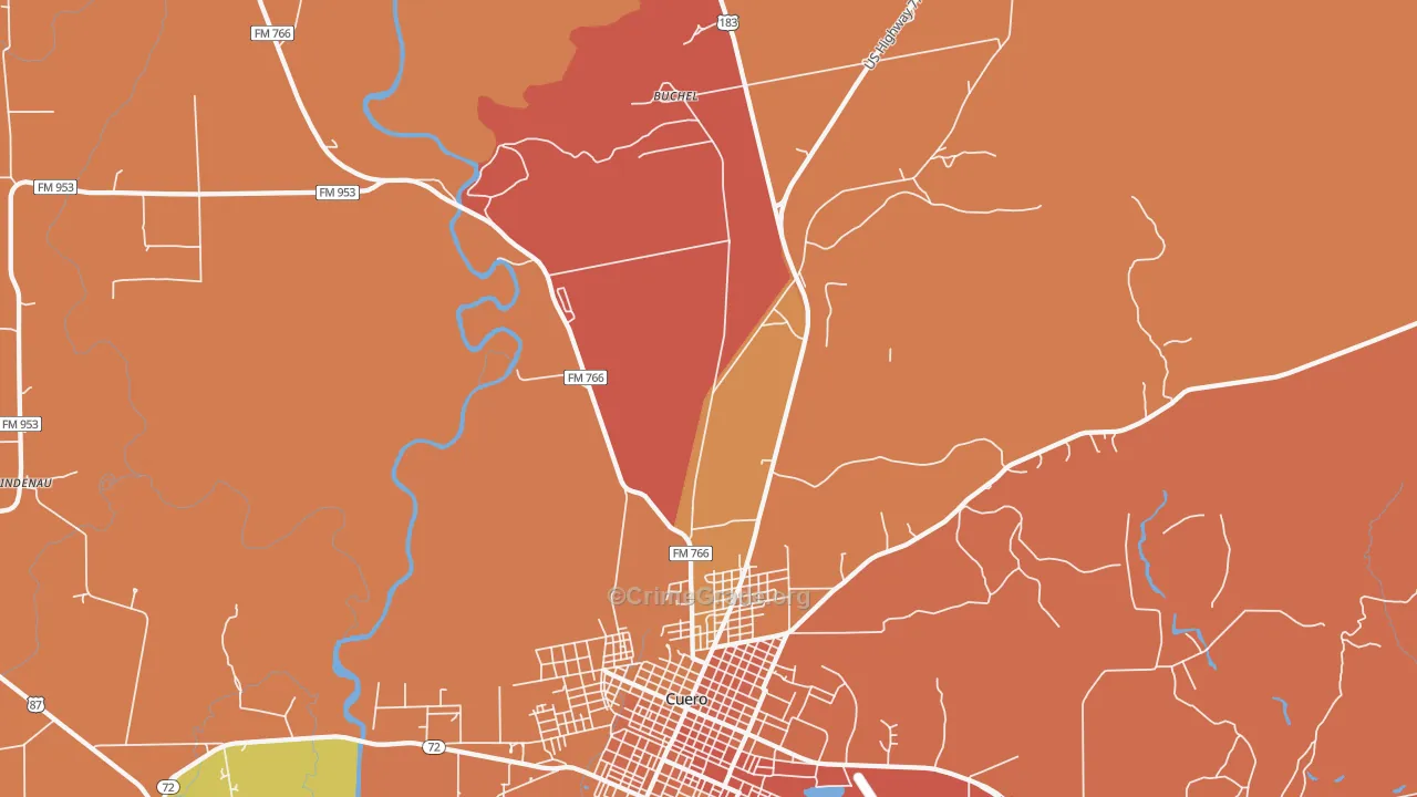 Stratton, TX Map of Murder Rates