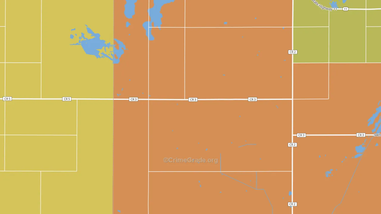 Straubville, ND Map of Murder Rates