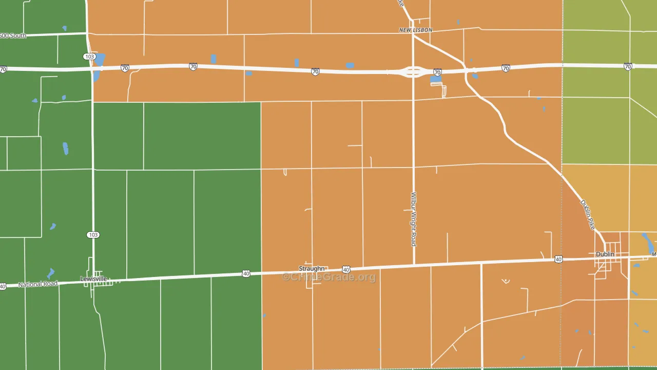 Straughn, IN Map of Murder Rates