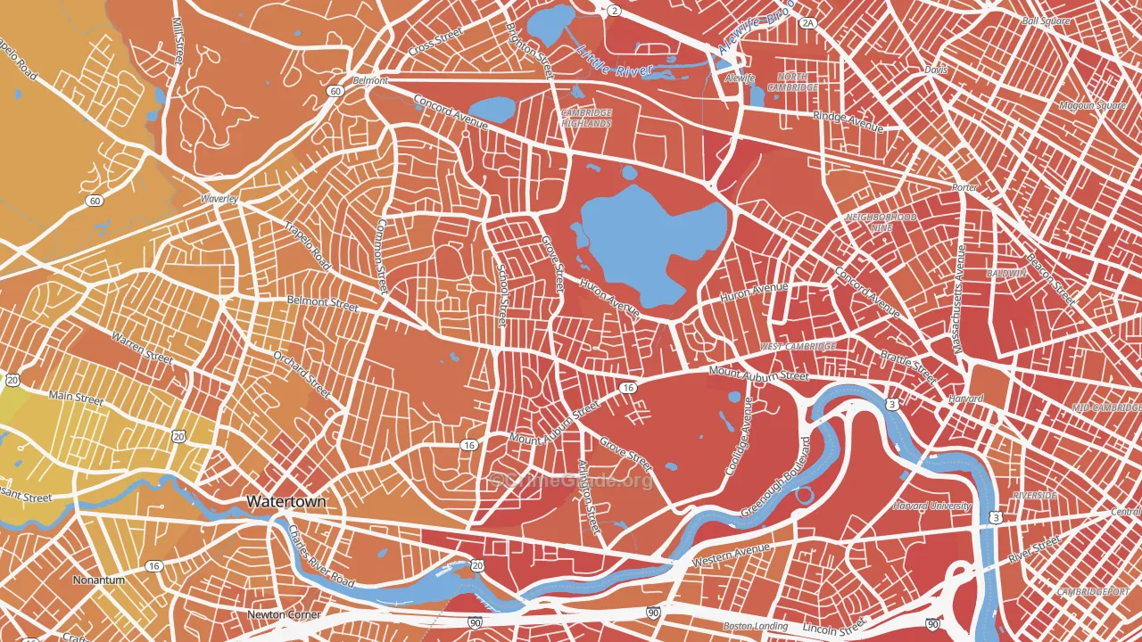 Strawberry Hill, Cambridge, MA Map of Murder Rates