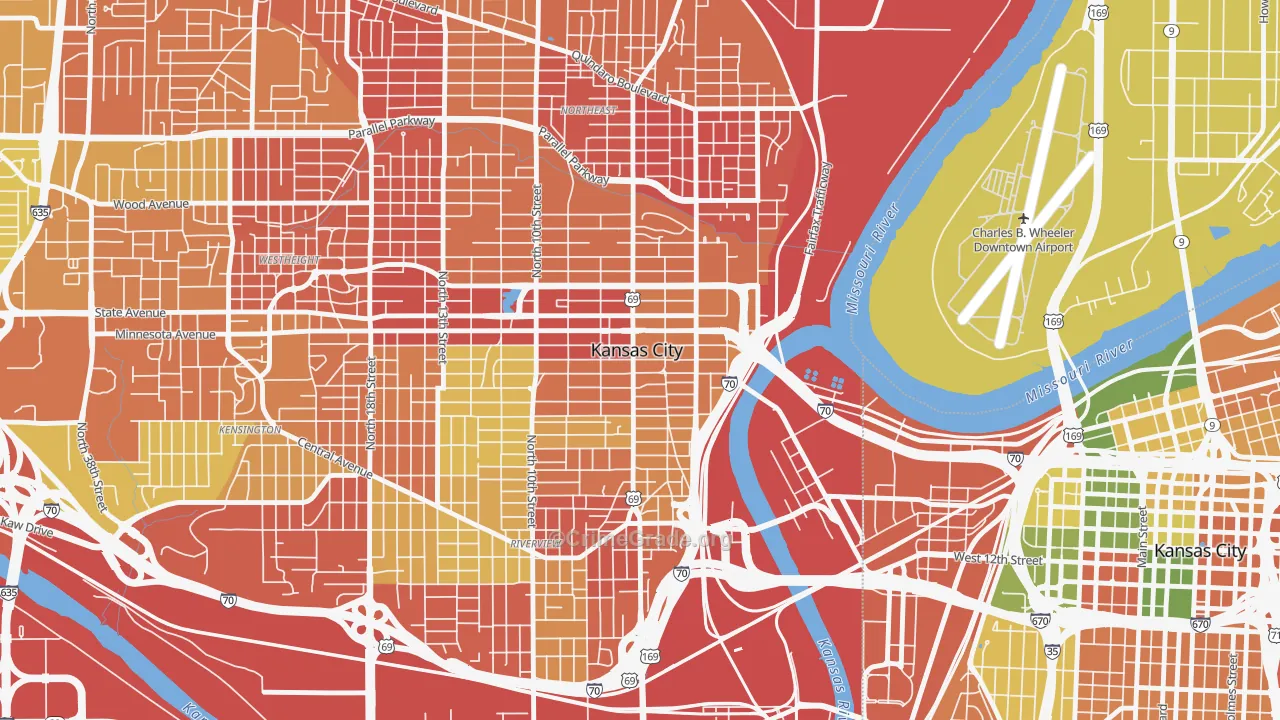 Strawberry Hill, Kansas City, KS Map of Murder Rates