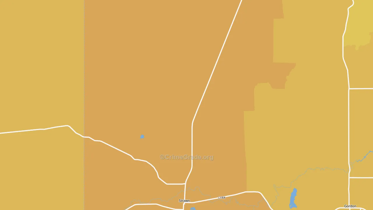 Strawn, TX Map of Murder Rates