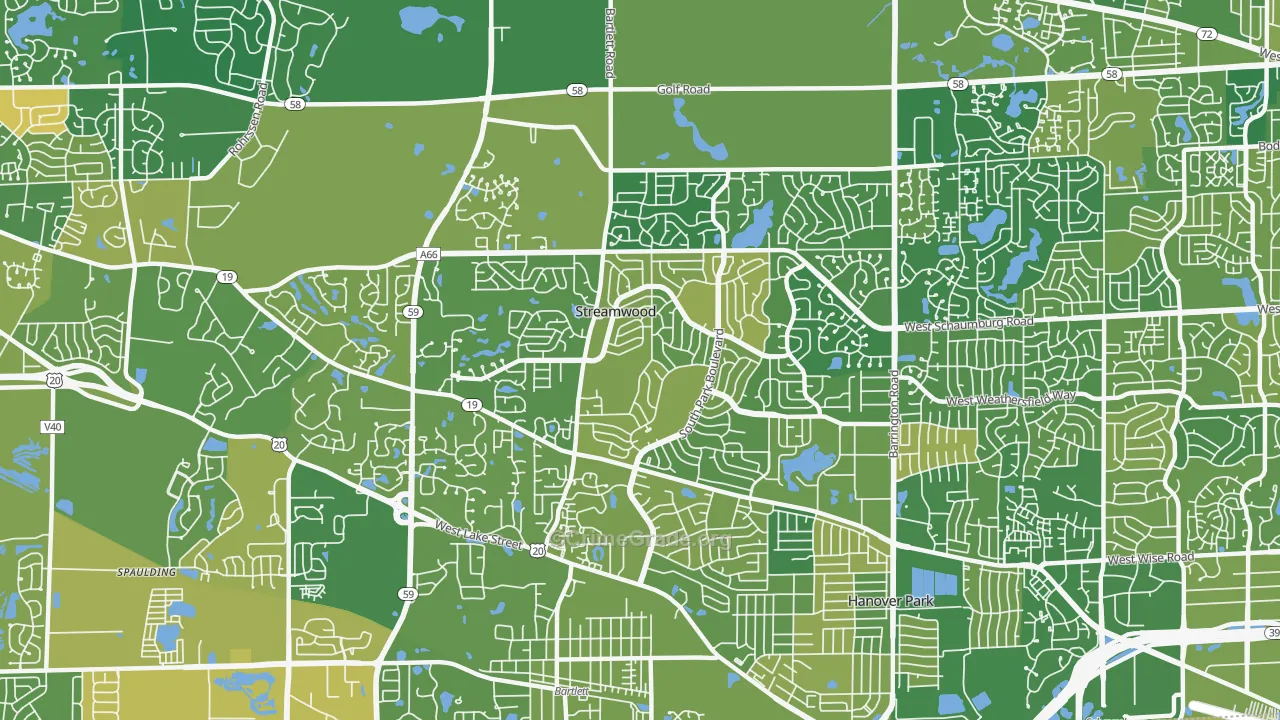 Streamwood, IL Map of Murder Rates