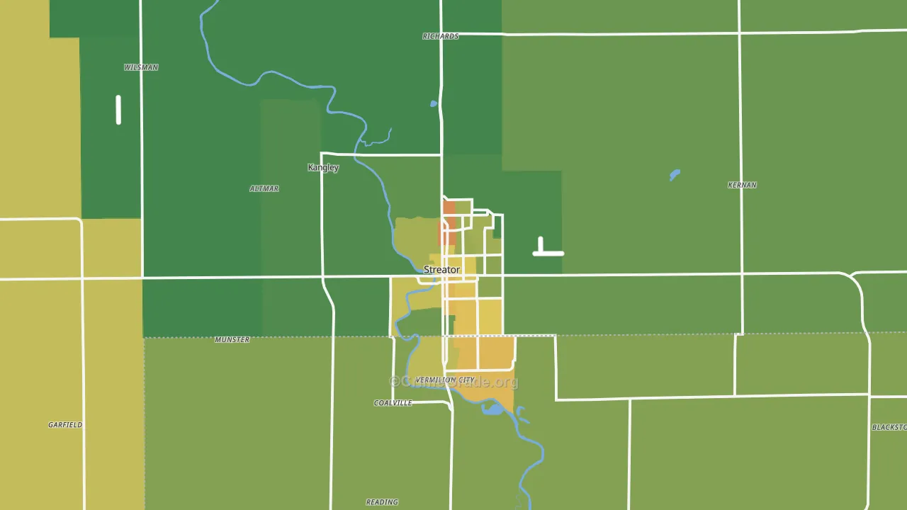 Streator, IL Map of Murder Rates