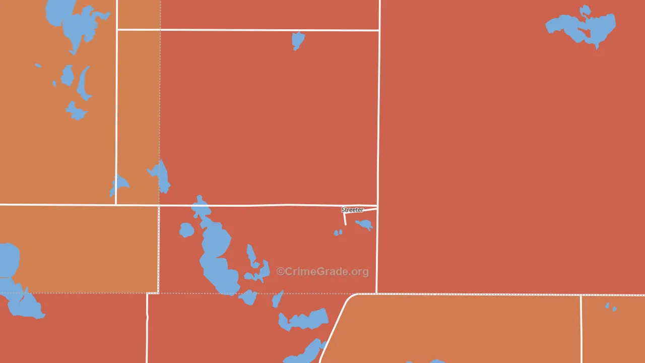 Streeter, ND Map of Murder Rates