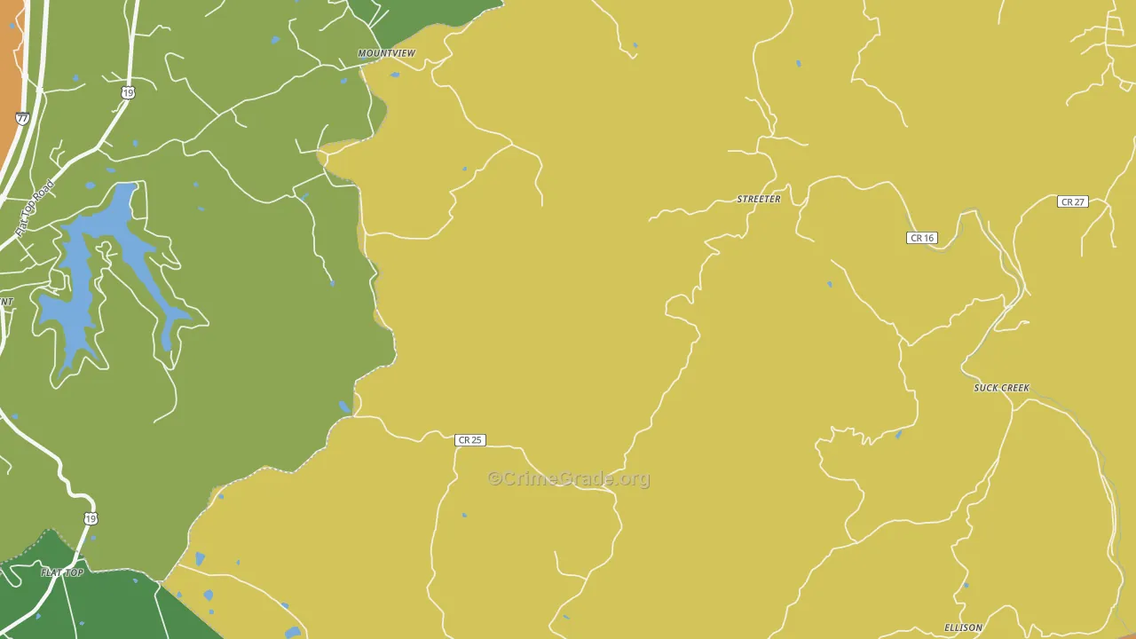 Streeter, WV Map of Murder Rates