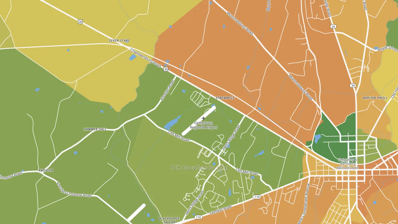Stremmels, PA Map of Murder Rates