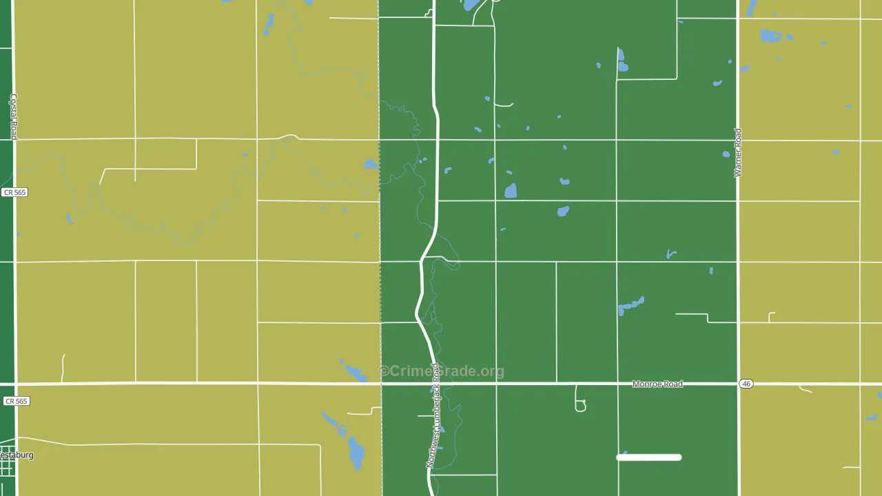 Strickland, MI Map of Murder Rates