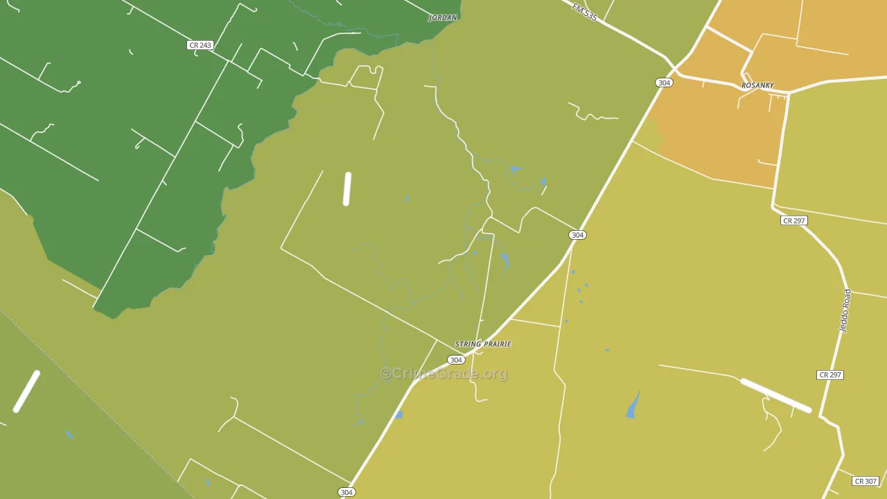 String Prairie, TX Map of Murder Rates