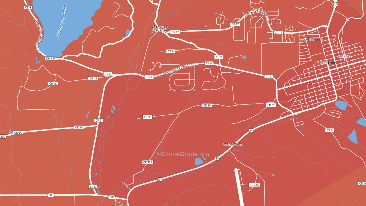 Stringtown, CO Map of Murder Rates