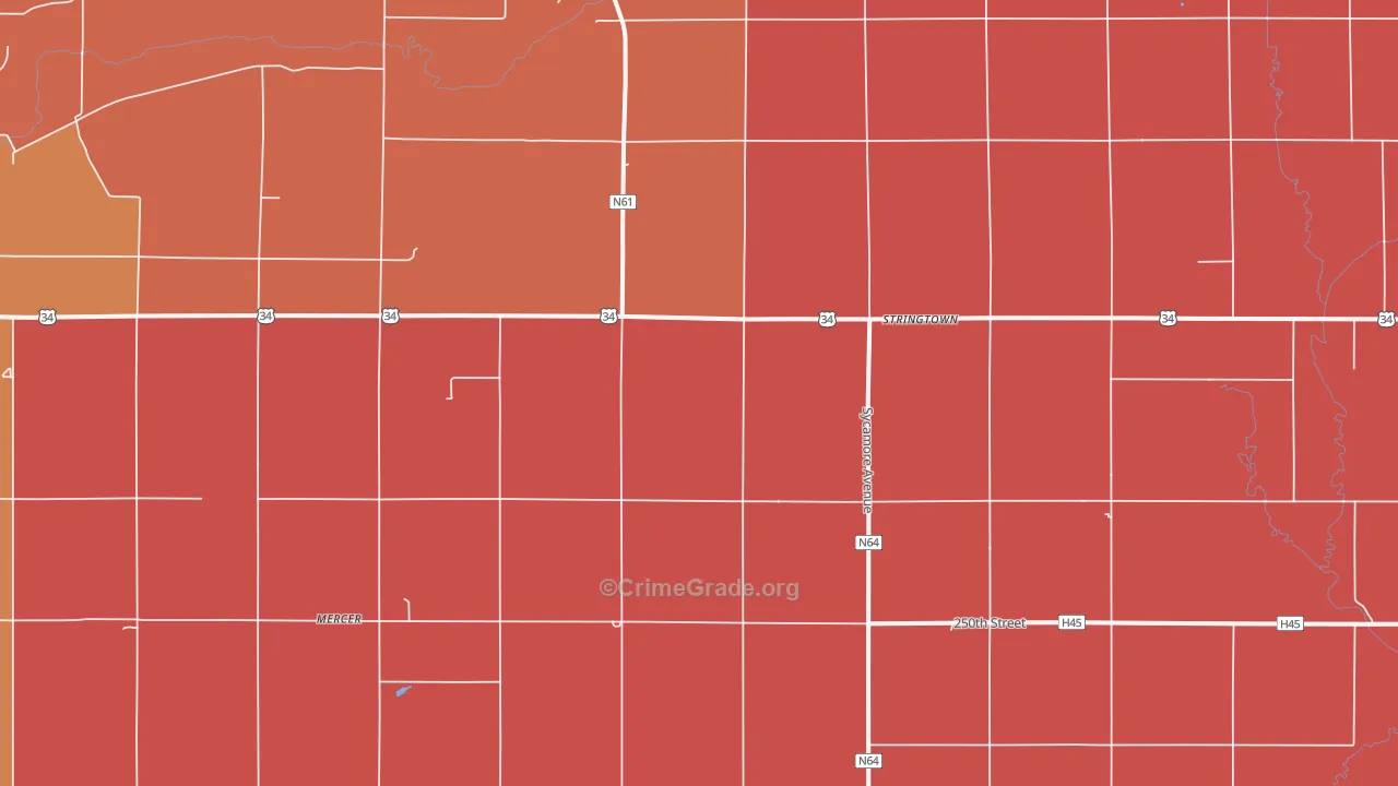 Stringtown, IA Map of Murder Rates