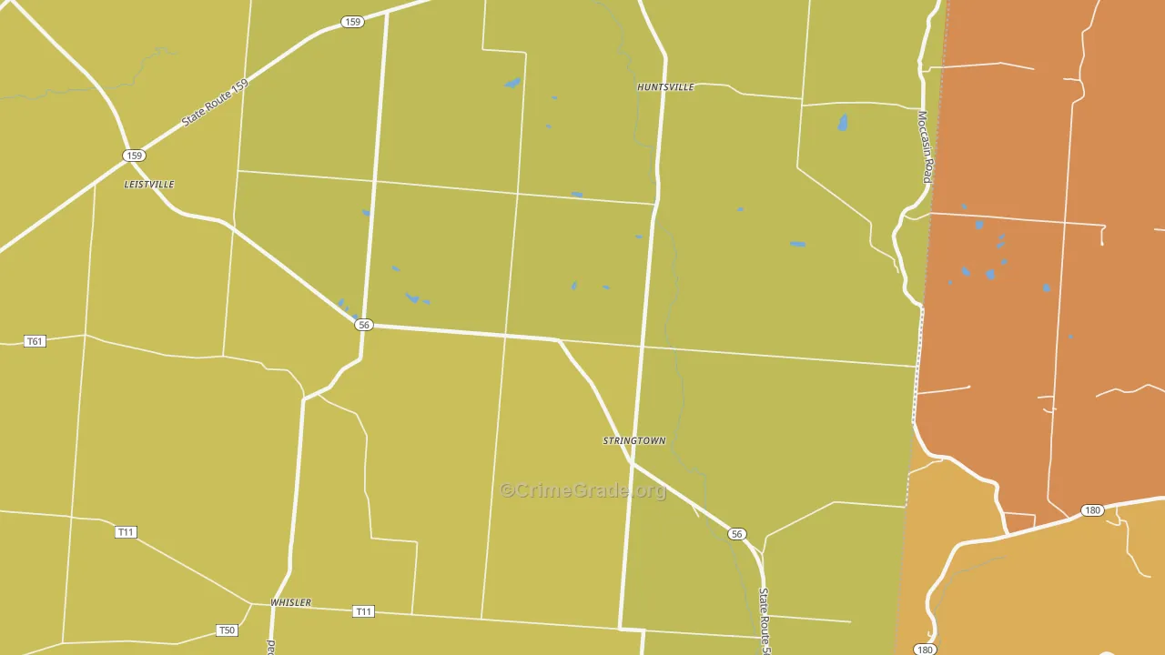 Stringtown, OH Map of Murder Rates