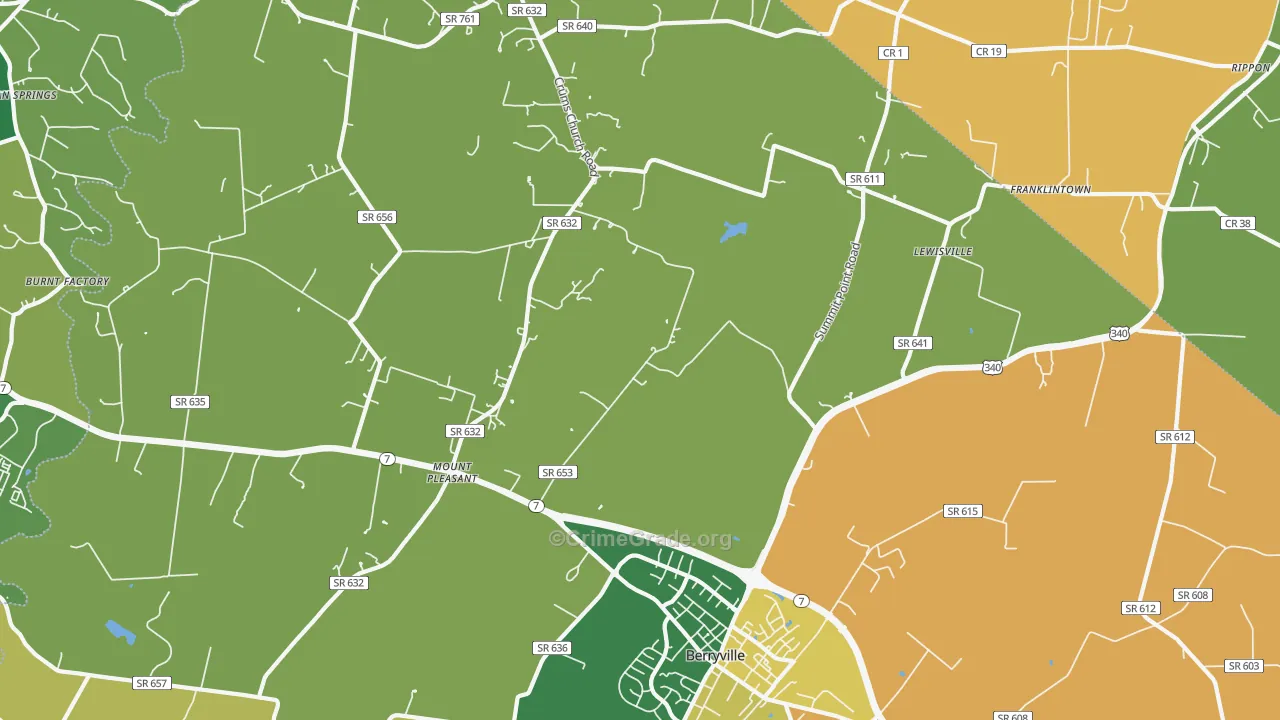 Stringtown, VA Map of Murder Rates