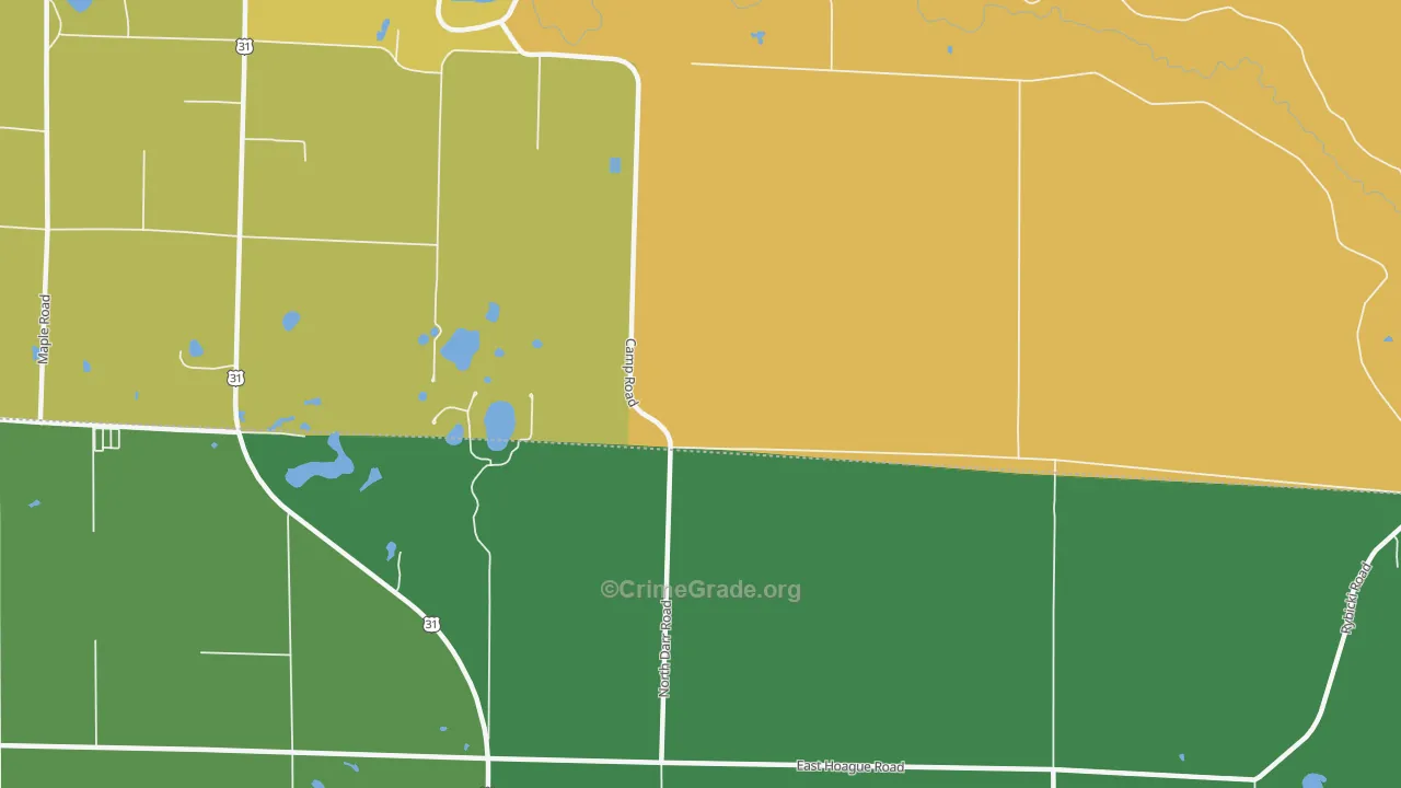 Stronach, MI Map of Murder Rates