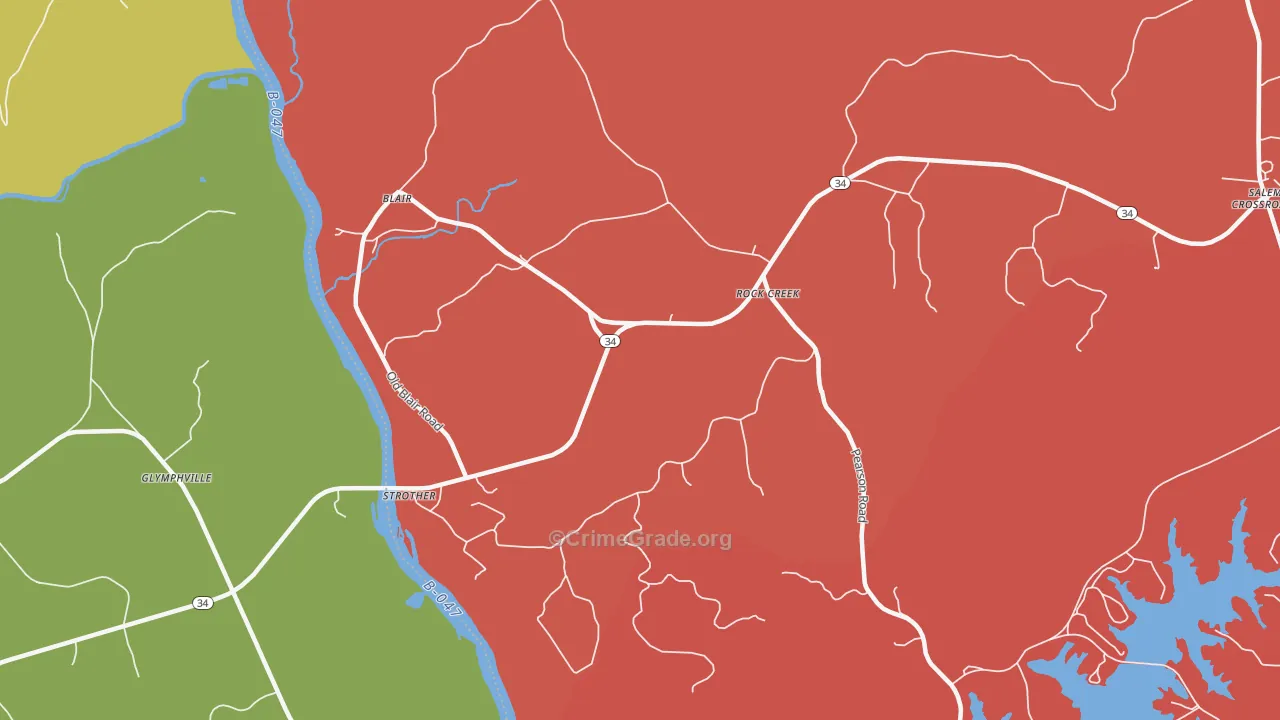 Strother, SC Map of Murder Rates