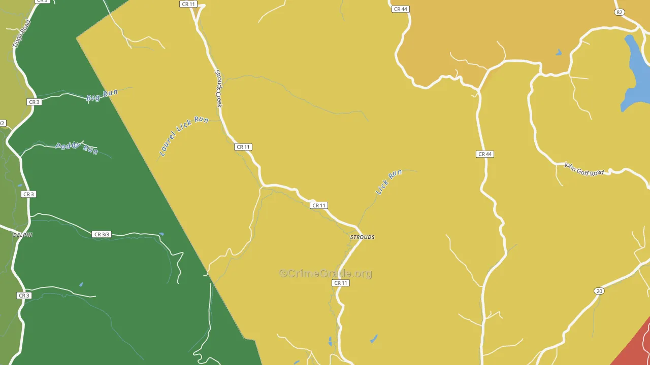 Strouds, WV Map of Murder Rates