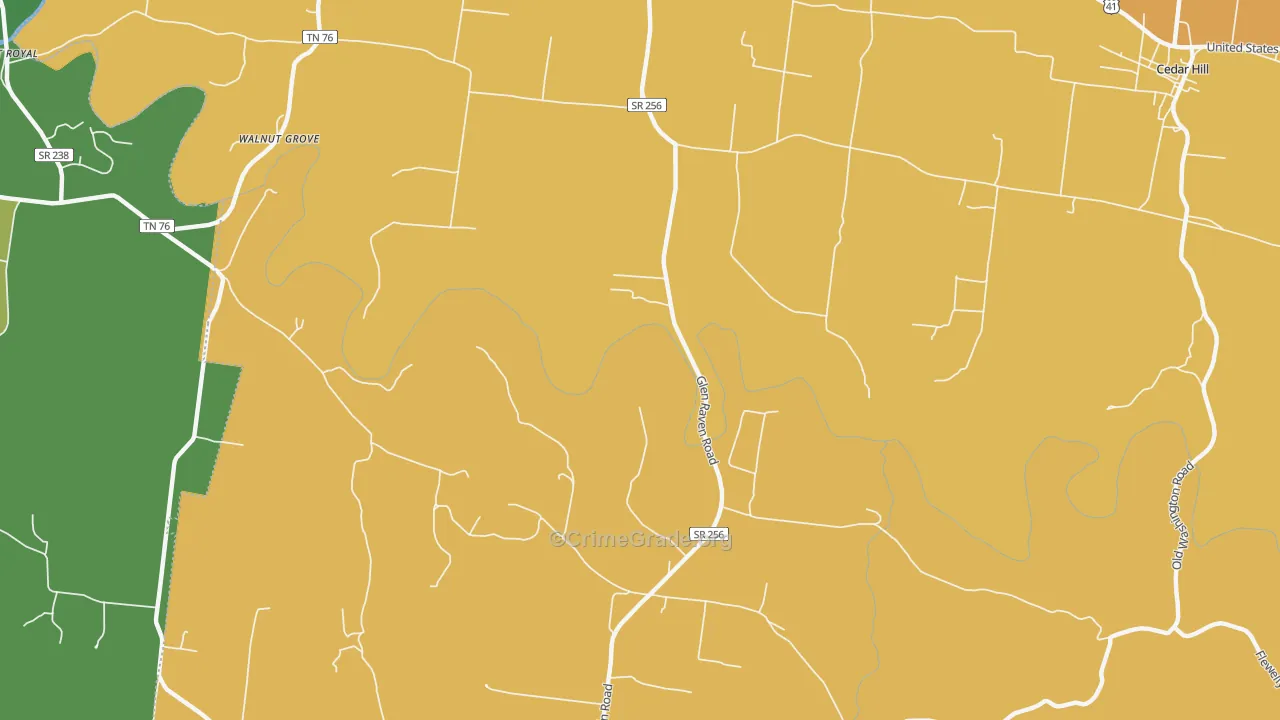 Stroudsville, TN Map of Murder Rates