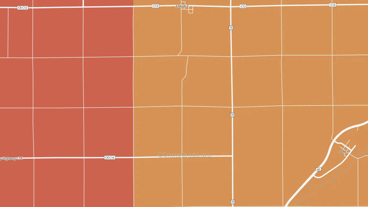 Struble, IA Map of Murder Rates