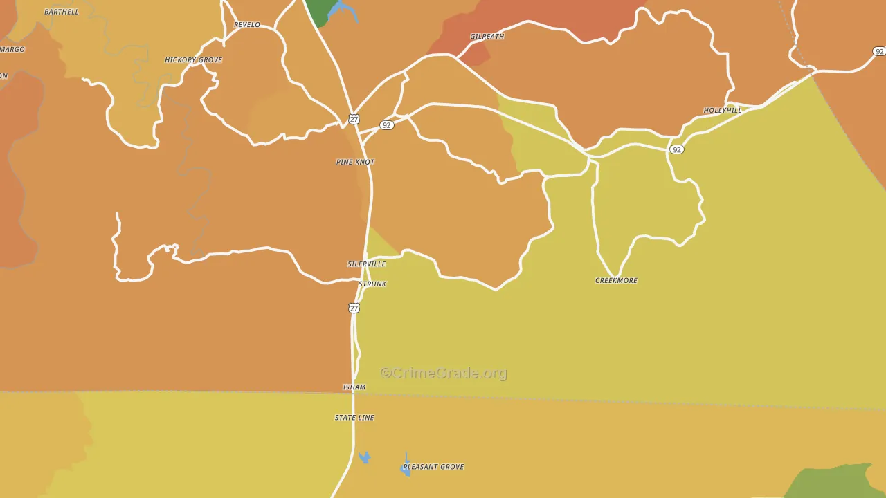 Strunk, KY Map of Murder Rates