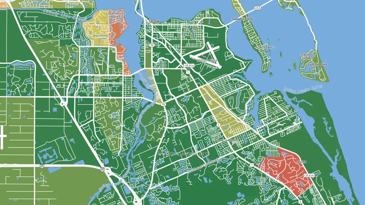 Stuart, FL Map of Murder Rates