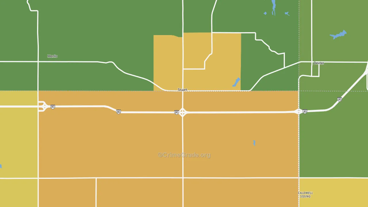 Stuart, IA Map of Murder Rates