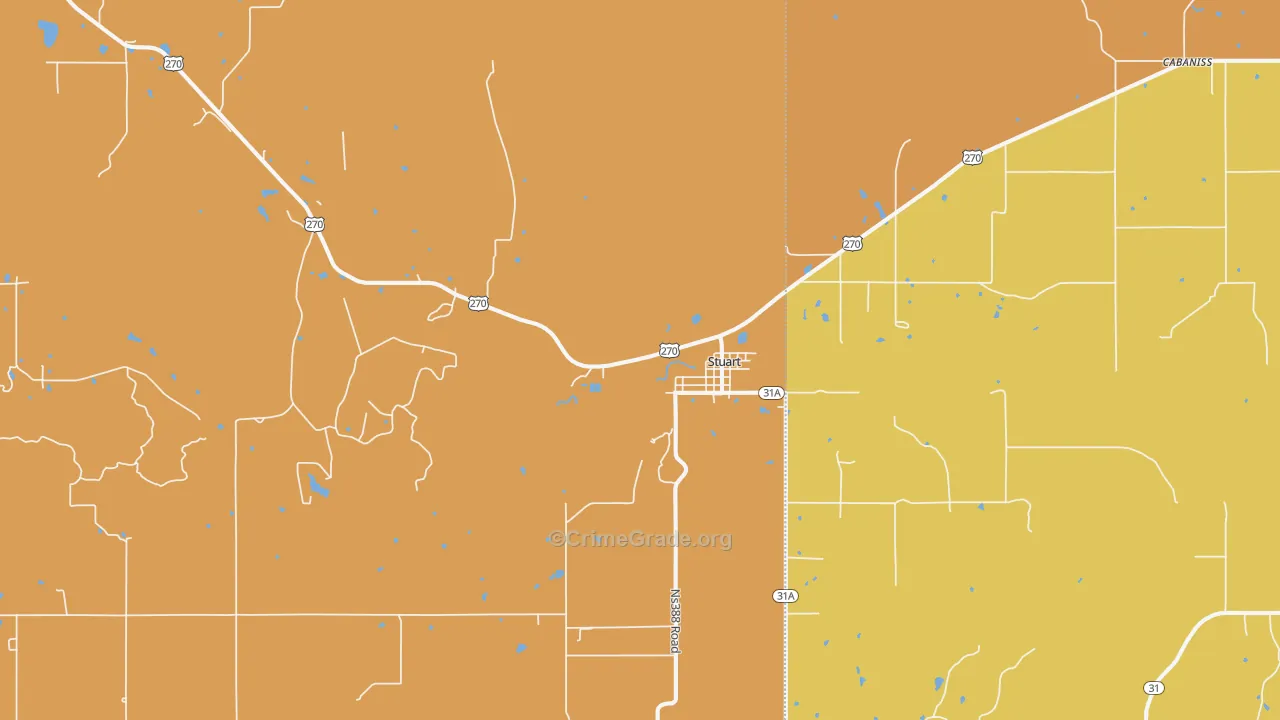 Stuart, OK Map of Murder Rates
