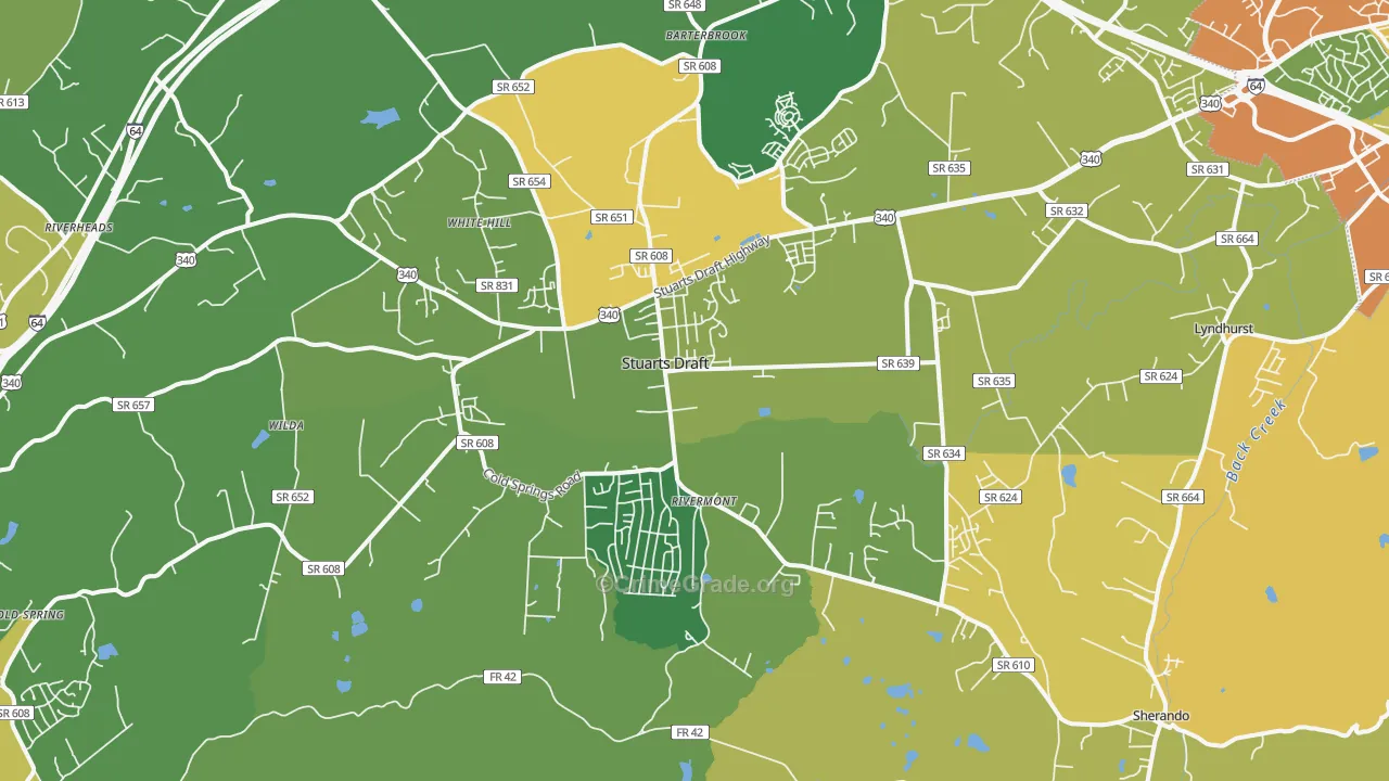 Stuarts Draft, VA Map of Murder Rates