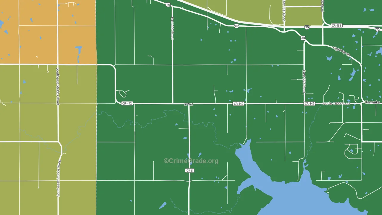 Stull, KS Map of Murder Rates