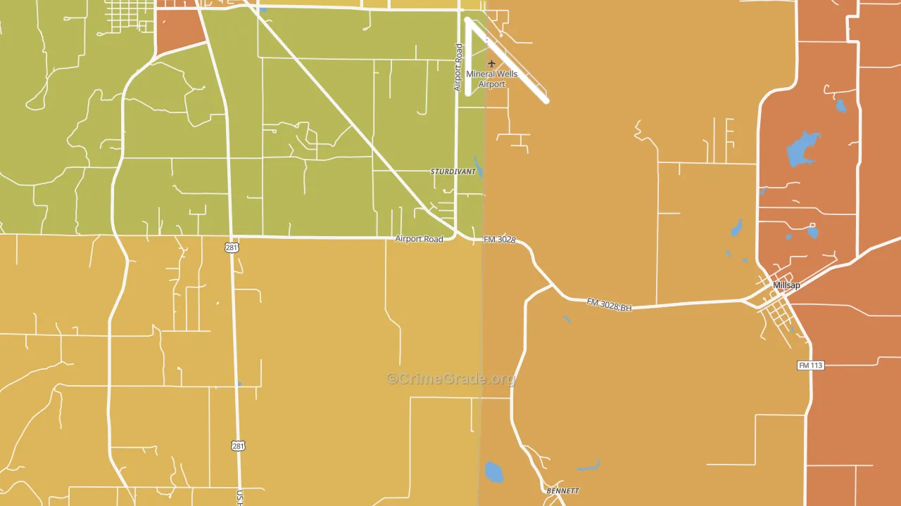 Sturdivant, TX Map of Murder Rates