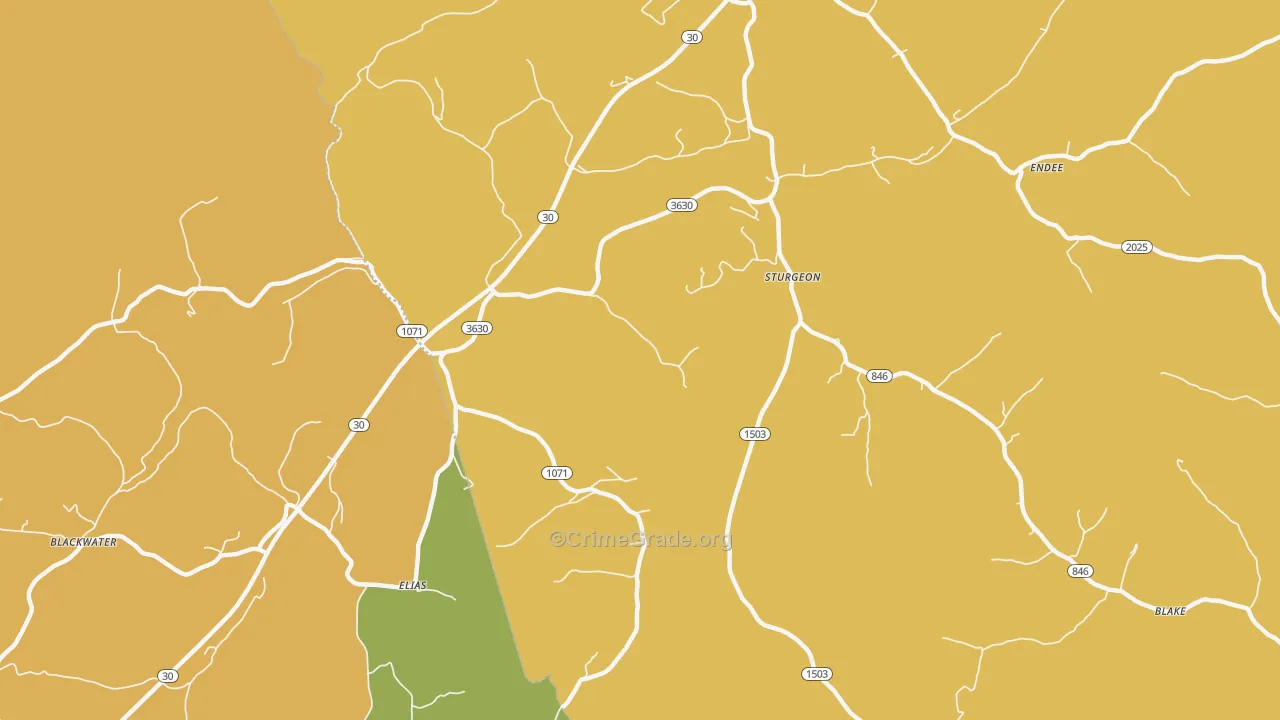 Sturgeon, KY Map of Murder Rates
