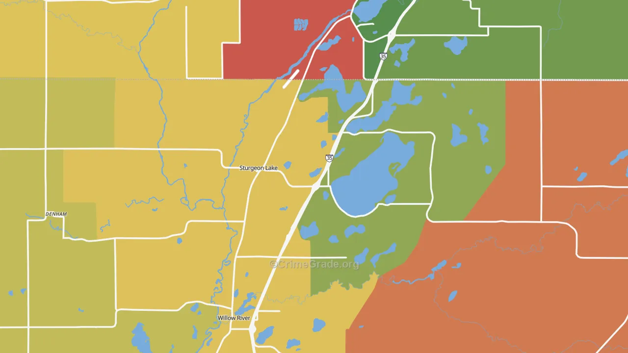 Sturgeon Lake, MN Map of Murder Rates