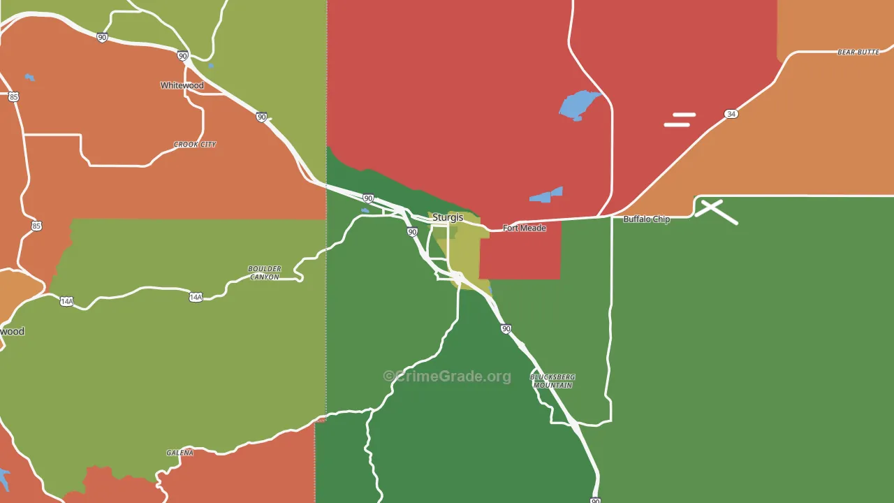 Sturgis, SD Map of Murder Rates