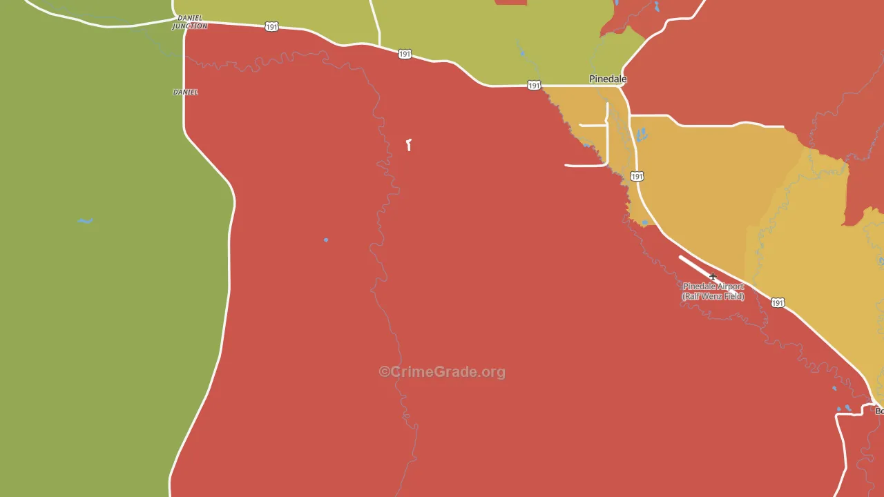 Sublette County, WY Map of Murder Rates