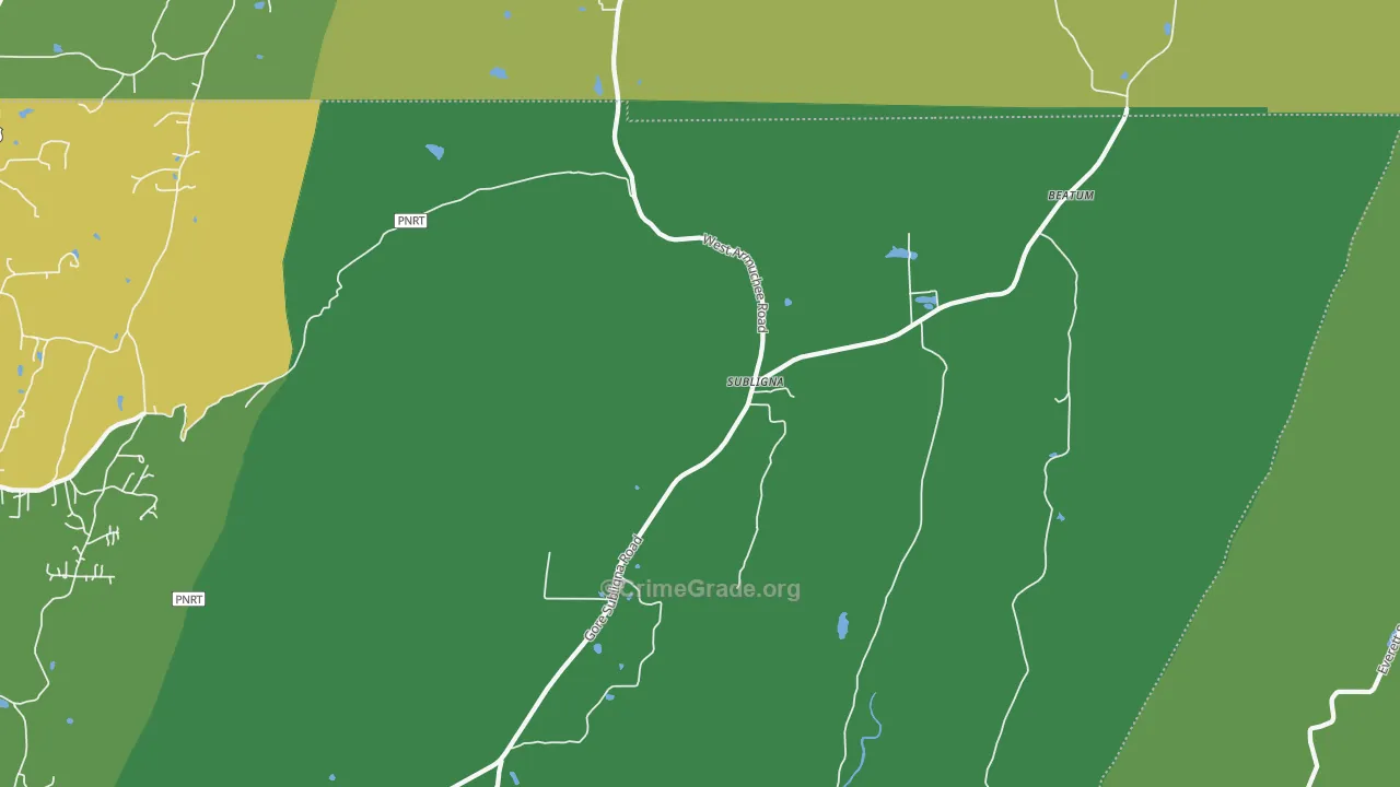 Subligna, GA Map of Murder Rates
