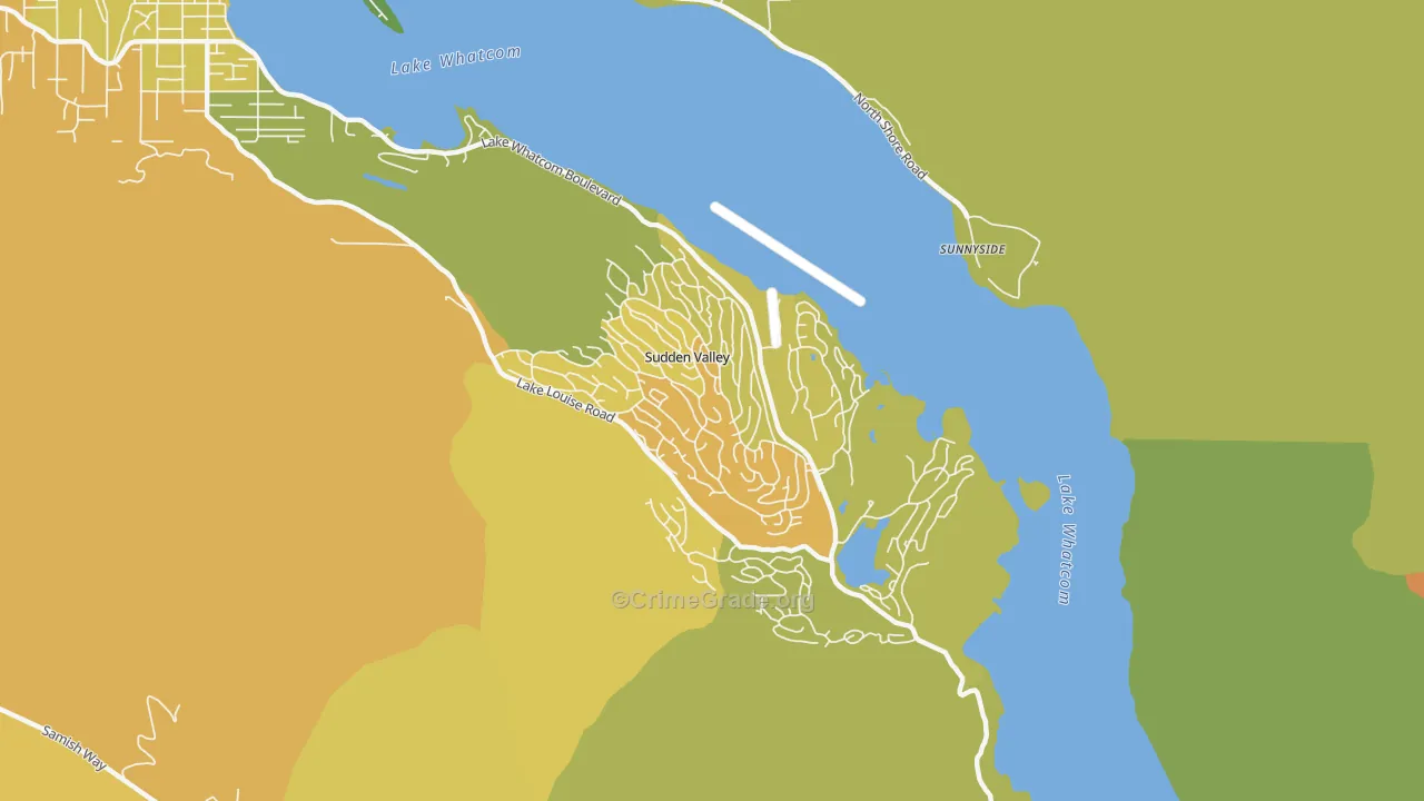 Sudden Valley, WA Map of Murder Rates