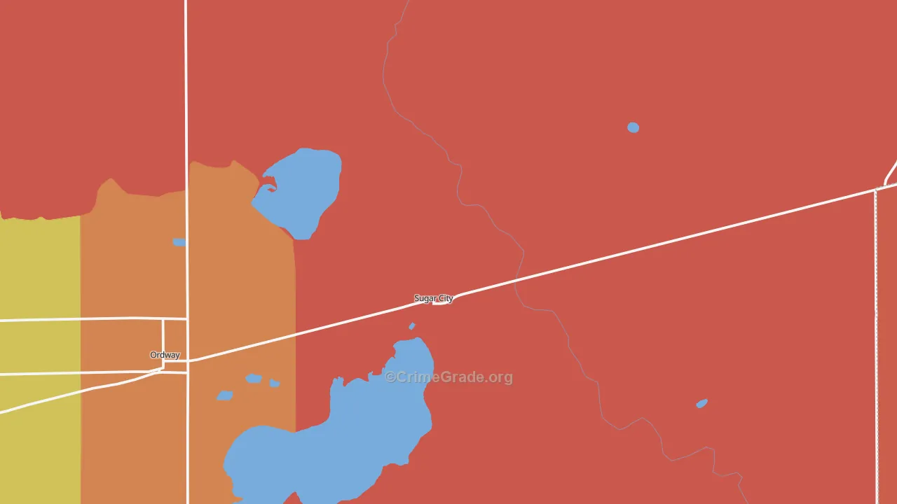 Sugar City, CO Map of Murder Rates