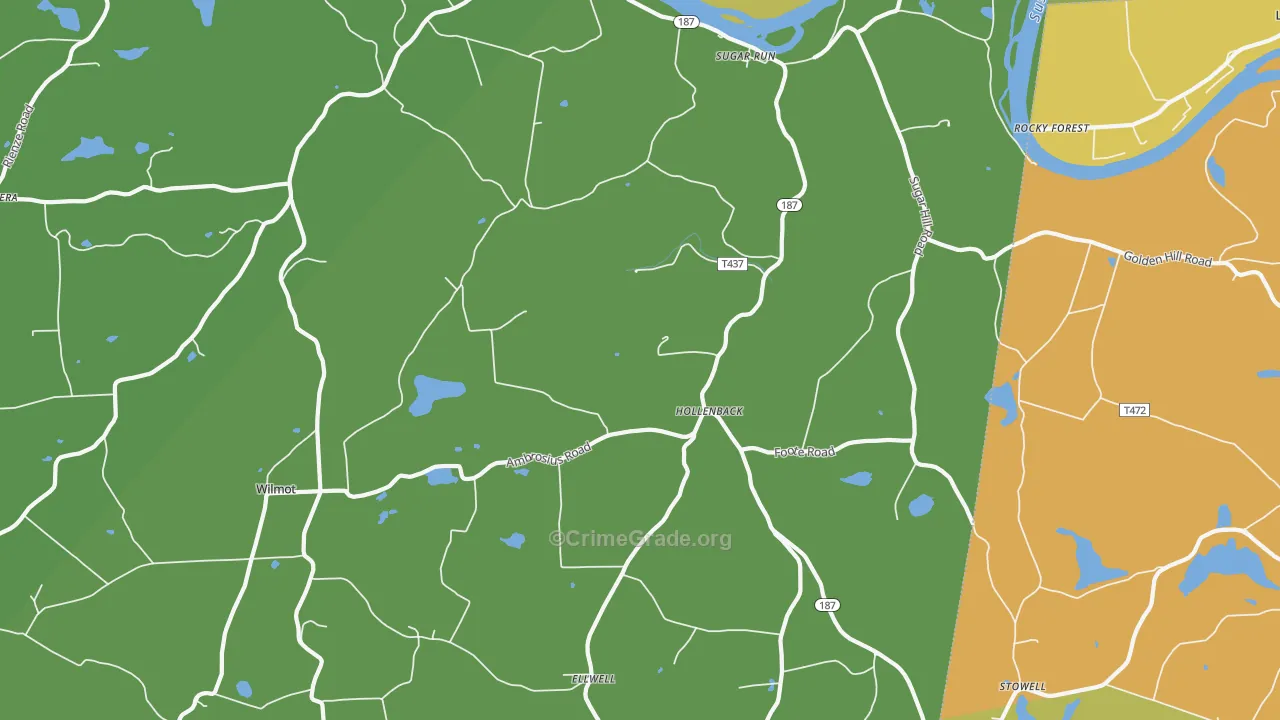 Sugar Run, PA Map of Murder Rates